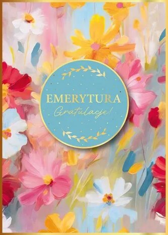 Karnet B6 emerytura malowane kwiaty GM-1235