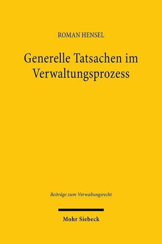 Generelle Tatsachen im Verwaltungsprozess