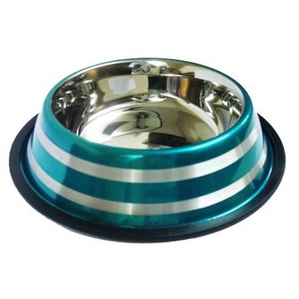 Miska nerez LINE tyrkysová 0,525l/15,5cm(96)