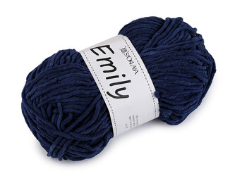 Pletací žinylková příze Emily 100 g - 1 ks - 22 modrá tmavá