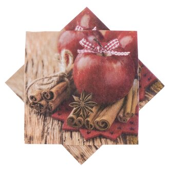 Ubrousek papír jablíčka 20 ks 33x33 cm