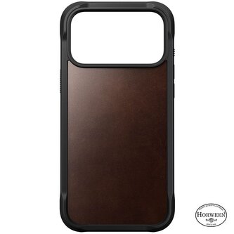 Nomad Rugged Leather Case, rustic brown (Horween) - iPhone 17 Pro Max