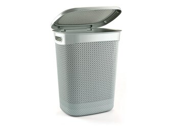 PLASTOVÝ KOŠ NA PRÁDLO LAVADO 45X37X57CM 52L ŠEDÝ