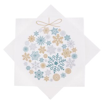 Ubrousek papír baňka 20 ks 33x33 cm zelená