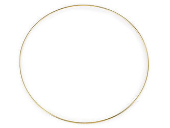 Kovový kruh Ø30,5 cm lakovaný - 1 ks - 3 zlatá