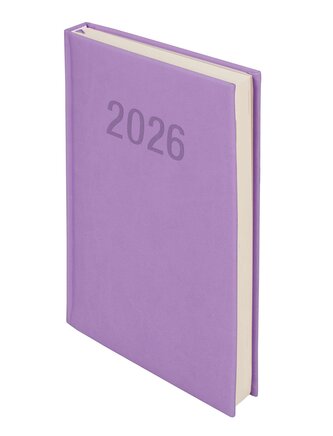 Kalendarz książkowy A5 2026 Colorfix dzienny liliowy