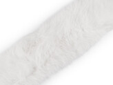 Oděvní kožešina s poutky na kapuci délka 68 cm - 1 ks - 1 bílá
