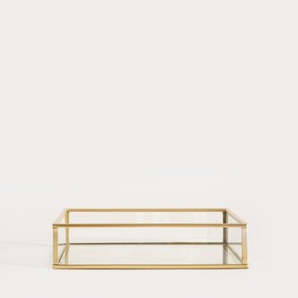 Taca dekoracyjna | GRAZIA | ozdobna złota | 18x18x4 cm | 752520