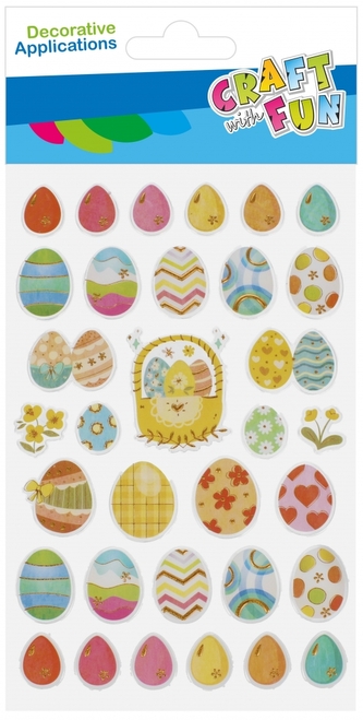 Ozdoba dekoracyjna naklejki Pisanki metalic 33szt Wielkanoc CRAFT WITH FUN 531736 Ozdoba dekoracyjna naklejki Pisanki metalic 33szt Wielkanoc CRAFT WITH FUN 531736