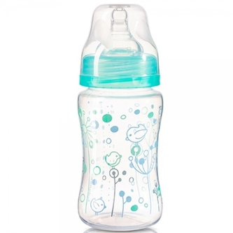 Lahvička pro miminko, antikoloková se širokým hrdlem - mátová