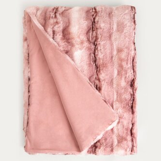 Koc | PERTH | z imitacji futra burgundowy | 150x200 CM | 749988