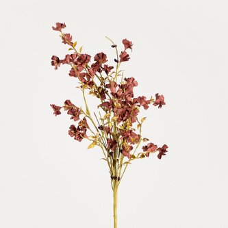 Gałązka sztuczna | KAIA | kwiatki bordowe | 73 cm | 753237