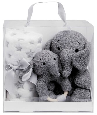 Dětský dárkový set s dekou s plyšovým slonem