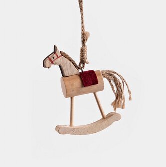 Dekorace PINO | dřevěný koník | 7x2,5x9 cm | 711763