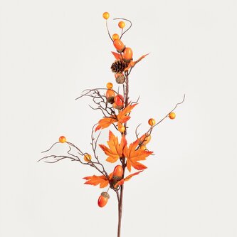 Gałązka sztuczna | KAIA | liście pomarańczowe | 70 cm | 753244