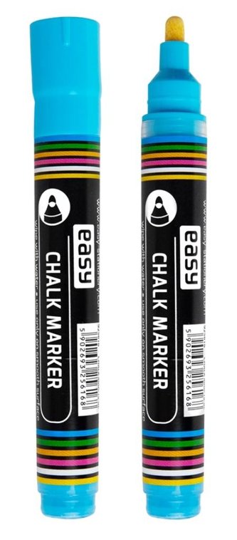 Marker kredowy niebieski (10szt) EASY