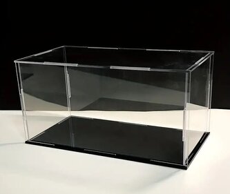 Akrylátová Vitrína na sběratelské předměty LWH: 250x150x100 mm, čirá