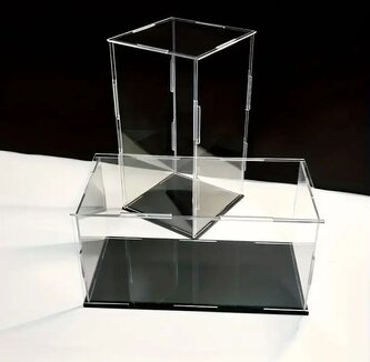 Akrylátová Vitrína na sběratelské předměty LWH: 150x150x300 mm, čirá