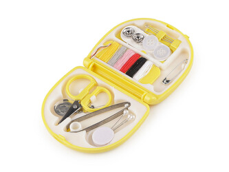 Cestovní šitíčko v plastové krabičce - 1 ks - 1 žlutá