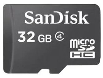 SanDisk  microSDHC 32 GB Class 4 Memory Card + SD adaptér