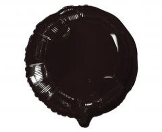 Balon foliowy okrągły czarny 45,7cm