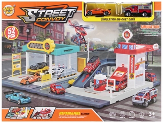 Parking Straż Pożarna z akcesoriami metalowy MEGA CREATIVE 569340