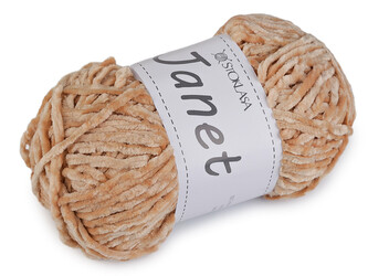 Pletací žinylková příze Janet 100 g - 1 ks - 3 béžová velbloudí