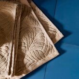 Ręcznik | ESTRELLA | bawełniany beżowy w liście | 70x130 cm | 897028