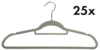 Šatní ramínka 25 ks, plast, šedá KESPER 16644