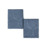 Zestaw ręczników | ESTRELLA | bawełnianych niebieskich w liście | 2*30x50 cm | 896946