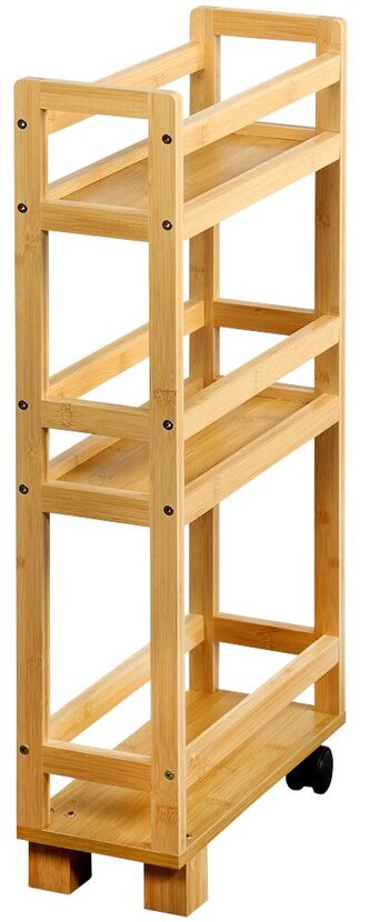 Regál s kolečky 15 x 74 x 36 cm, bambus KESPER 24860 Regál s kolečky 15 x 74 x 36 cm, bambus KESPER 24860