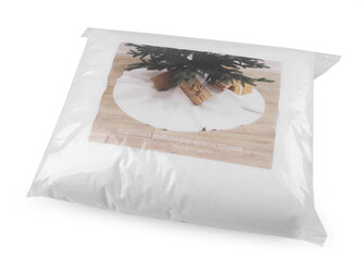 Kožešinová podložka pod vánoční stromeček Ø150 cm - 1 ks - bílá