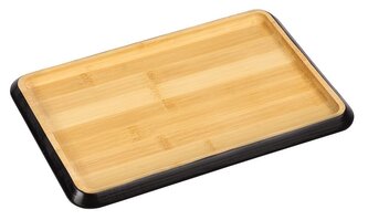 Servírovací tác s černým okrajem, 30,5 x 20 x 2 cm, bambus KESPER 58370