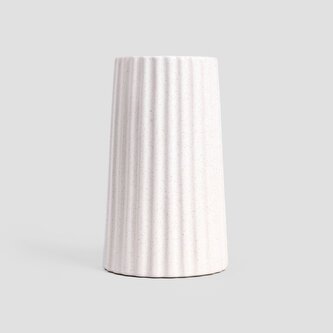 Wazon | NOVO | ceramiczny ryflowany ercu | 11,5x19,5 cm | 727788