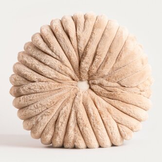 Poduszka | MAFA | z imitacji króliczego futra beżowa | ? 40cm | 751264