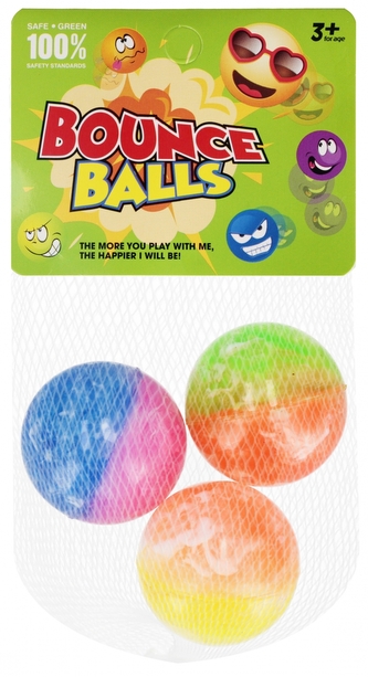 Piłka kauczukowa 4 cm op.3 szt. MEGA CREATIVE 571421