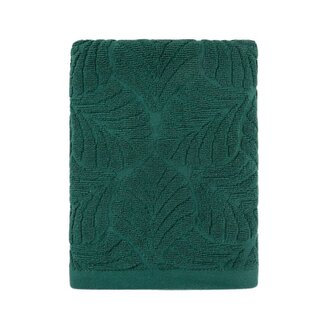 Ręcznik | ESTRELLA | bawełniany zielony w liście | 50x90 cm | 896953