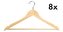 Šatní ramínka 8 ks, lotosové dřevo KESPER 67136