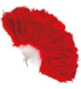 Czerwony elegancki wachlarz z piór