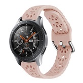 Řemínek s perforovanými pacičkami a přezkovým zapínáním 22mm,Lososový