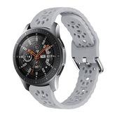 Řemínek s perforovanými pacičkami a přezkovým zapínáním 22mm,Šedý