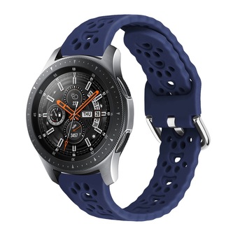 Řemínek s perforovanými pacičkami a přezkovým zapínáním 22mm,Tmavě Modrý