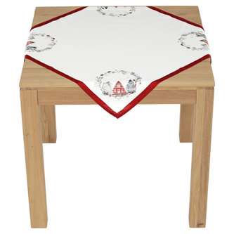 Ubrus - vánoční motiv, 100 % polyester, 80 x 80 cm