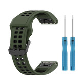 QuickFit perforovaný řemínek s přezkou 26mm,Khaki-černý