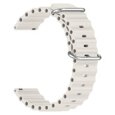 Vroubkovaný řemínek s přezkou 22mm,Slonová Kost