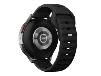 Perforovaný strukturovaný řemínek 22mm,Černá