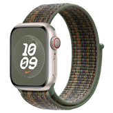 Nylonový řemínek pro Apple Watch 42/44/45/46/49mm,Tmavězeleno-oranžová