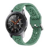 Řemínek s perforovanými pacičkami a přezkovým zapínáním 22mm,Zelený