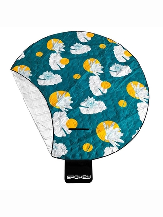 Spokey - HOOP Pikniková deka kulatá, květiny prům.180