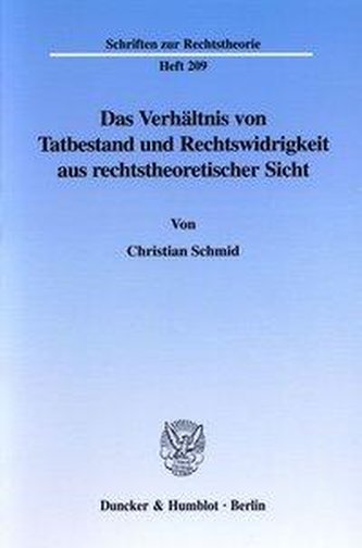 Das Verhältnis von Tatbestand und Rechtswidrigkeit aus rechtstheoretischer Sicht